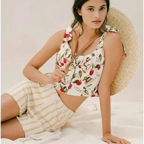 Anthropologie Pilcro Striped Denim Shorts - Picture 3 of 7